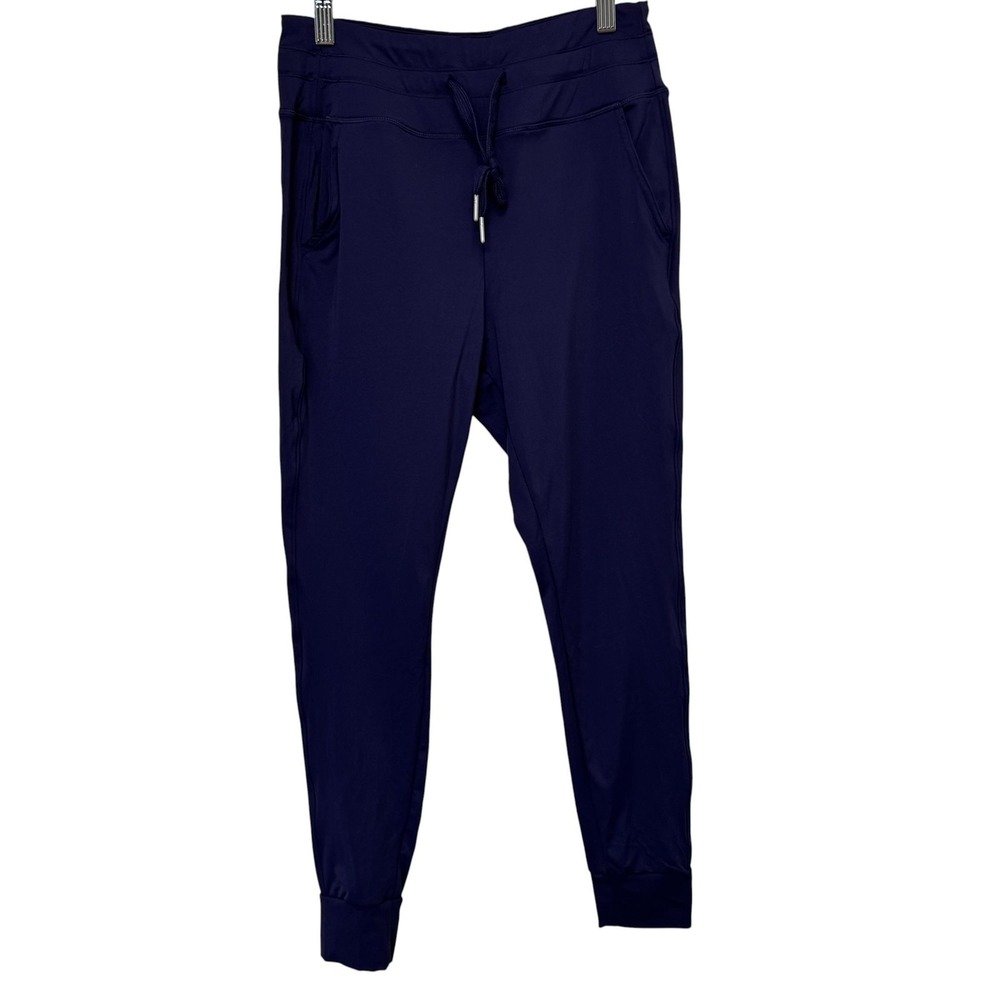 Halara Womens Petite SoftlyZero Joggers M Blue High Waist Full Length Drawstring